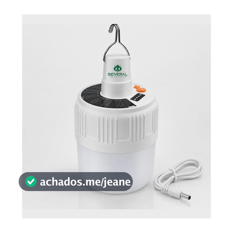 Lampada Led Solar Recarregável Camping Usb Pesca Jardim Lampiao Viagem Several