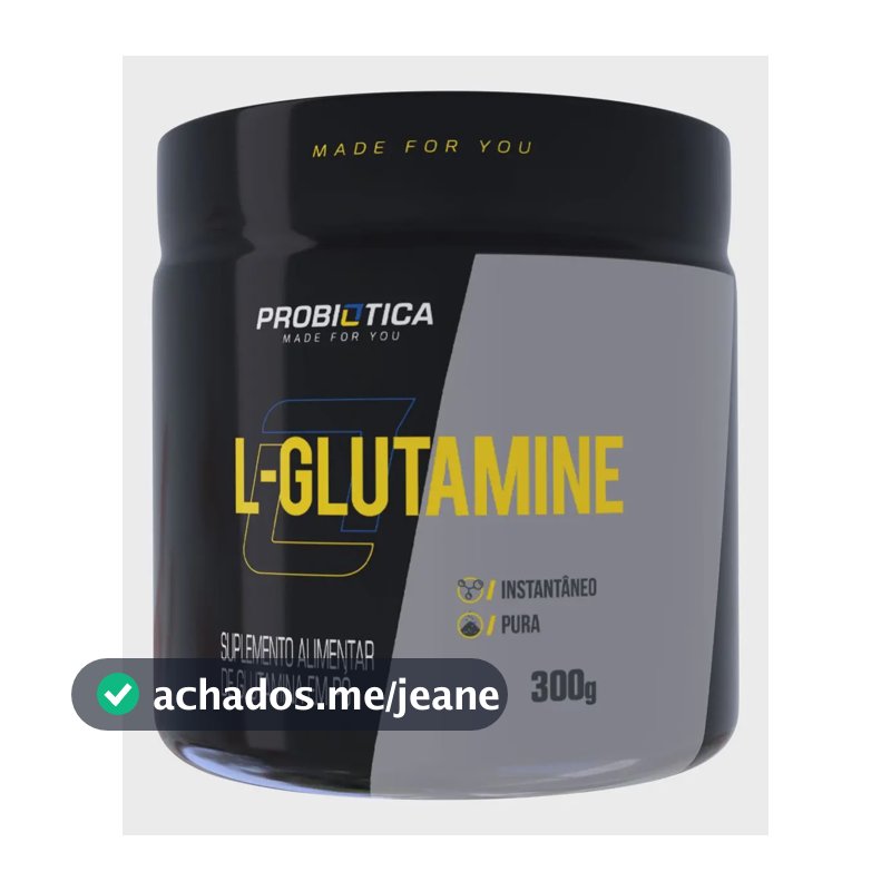 L-Glutamina 300g Probiótica Glutamina em Pó 100% Pura