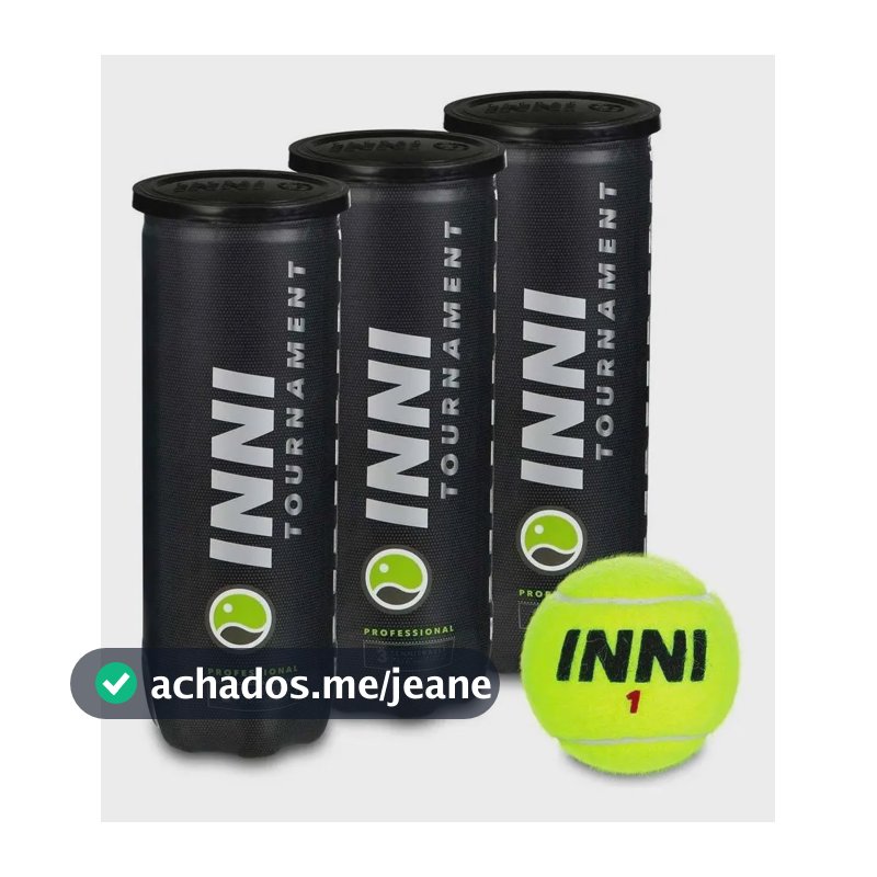 Bola de Tênis Profissional Inni Tournament Amarela Pack 3 Tubos