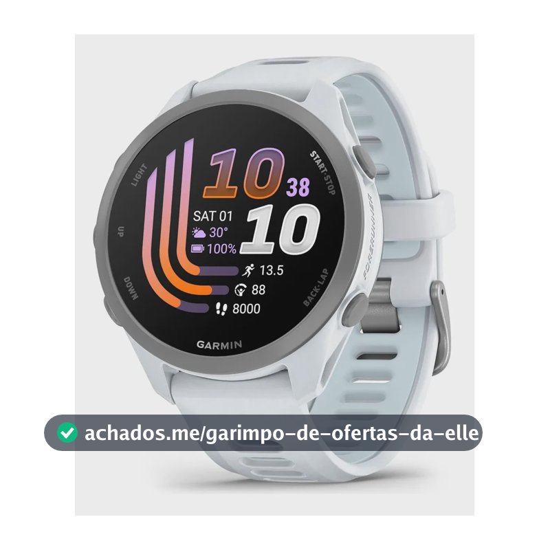 Smartwatch Garmin Forerunner 170 branco/azul Amoled Gps branco cinza esportivo