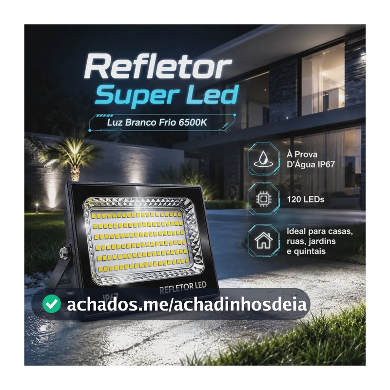 Refletor Super Led 400w Holofote Bivolt Ip67 Cor Da Luz Branco Frio Rfe:6713 Max Lumi