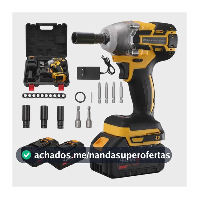 Chave De Impacto A Bateria 48v Profissional Amarelo 48v