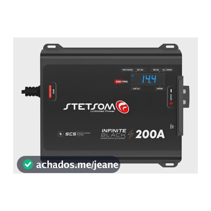 Fonte Automotiva 200 Amperes Stetsom Proteção Total Preto