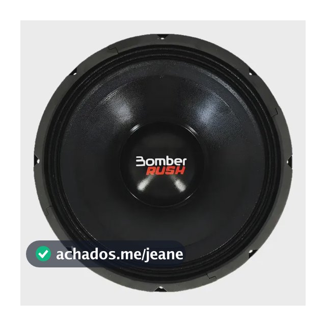 Woofer 12 Polegadas Bomber Rush 2.0k 1000w Rms 8 Ou 4 Ohms Cor Preto - 8 Ohms
