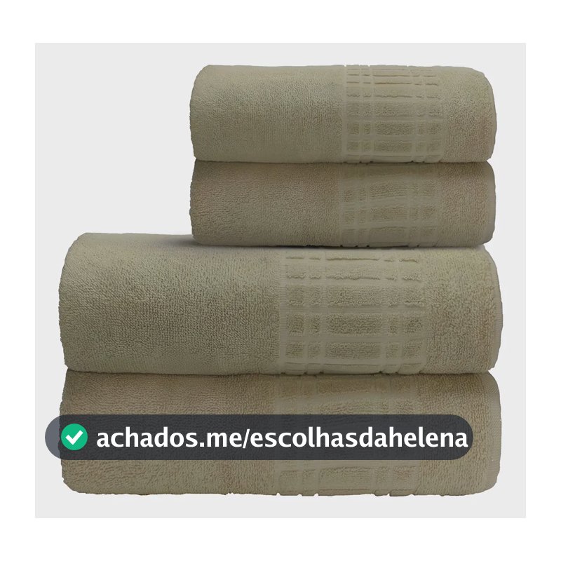 Jogo De Toalha Banho 4 peças 100 Algodão 400 gr/m Loft Camesa