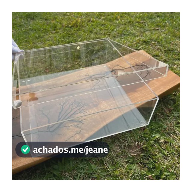 Caixa Organizadora Acessórios Multiuso Acrílico Pequena Top Cristal Lisa