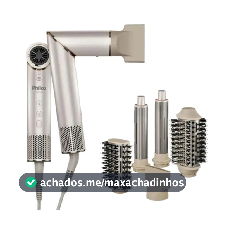 Secador De Cabelos Philco psc3500 4 Em 1 dobrável motor bldc Prateado