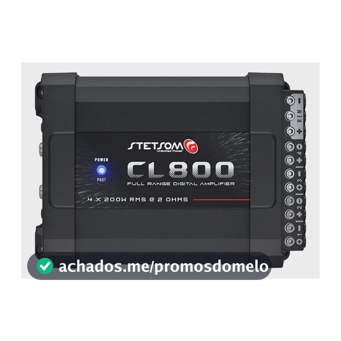 Módulo Amplificador Stetsom Combat CL800 800W RMS 4 Canais para Som Automotivo