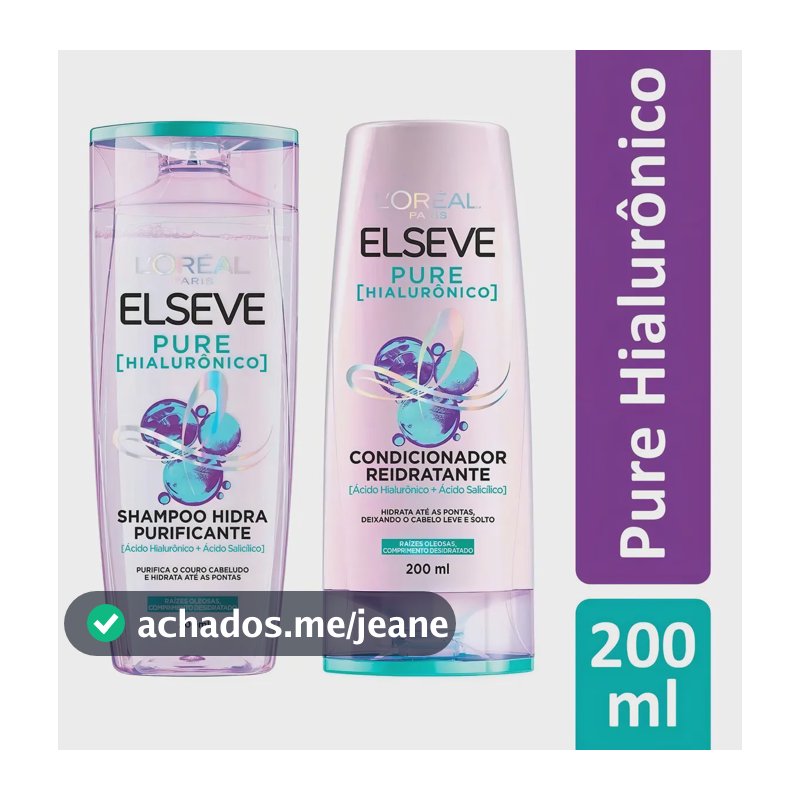 Kit Sh + Cond Elseve Pure Hialurônico Loréal Paris