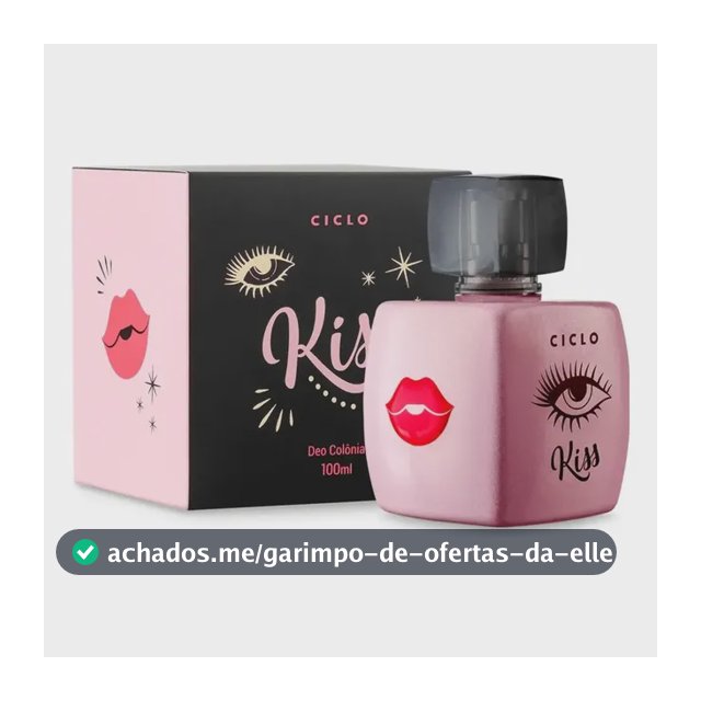 Perfume Deo Colônia Kiss Com Caixa Feminino 100ml Ciclo Cosméticos Presente