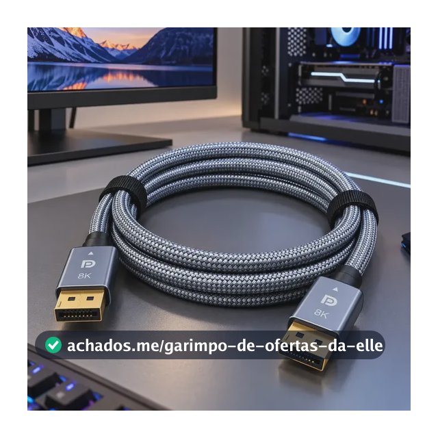 Cabo Displayport 1.4 8k 4k Reforçado 1,5 Metros Hdr 60hz 240hz Compatível G-sync Freesync Conector Ouro Monitor Gamer Áudio Imersivo Hdr Imersivo - QueroCase