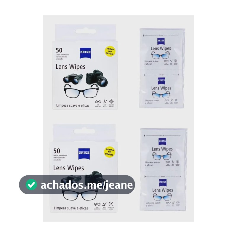 Kit Lens Wipes Zeiss Leve 120 Pague 100 Unidades