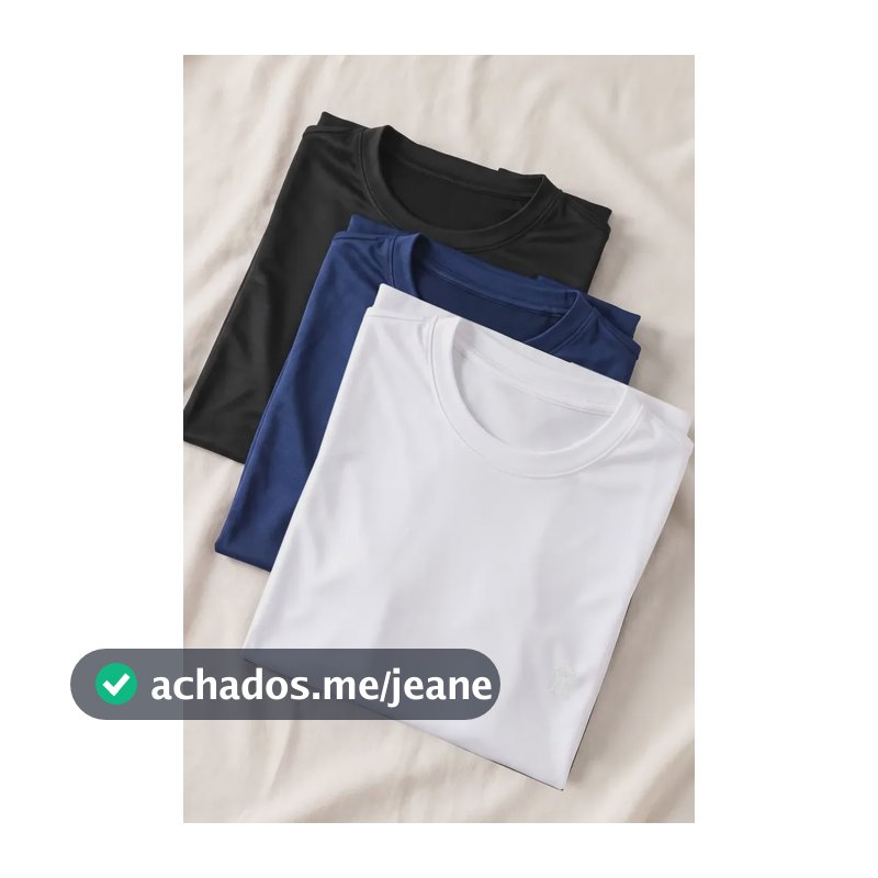 Kit 3 Camiseta Esportiva Basica Polo Wear  Varias M