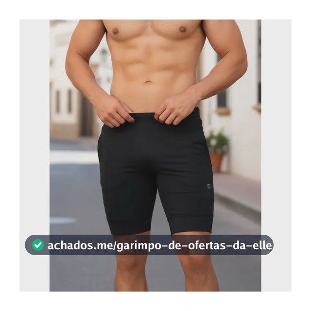 Shorts  Compressão De Corrida Masculino C/ Bolsos Promoção