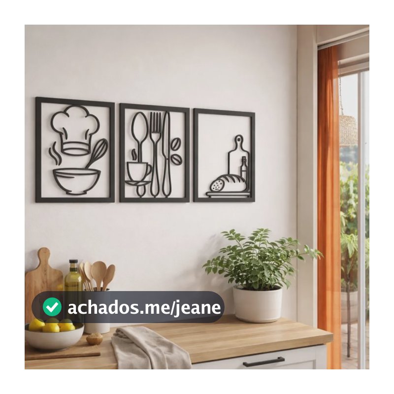 Kit 3 Quadros Cozinha+frase Variadas Para Cozinha Decorativo Kit Quadros Cozinha