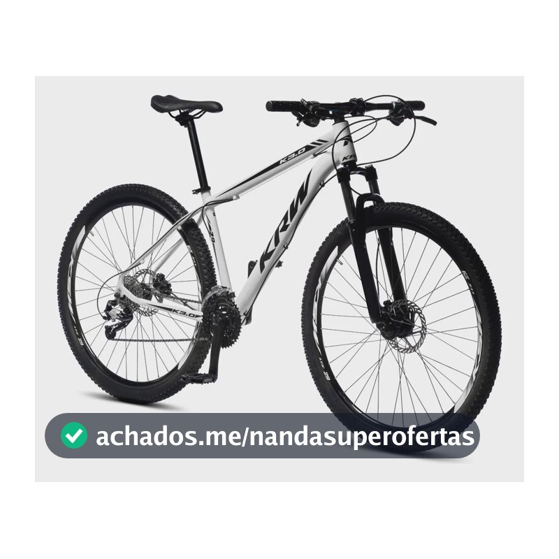 Bicicleta Aro 29 Krw Alumínio 24 Vel Freio A Disco X42 Cor: Branco/Preto Tamanho do Quadro: 19