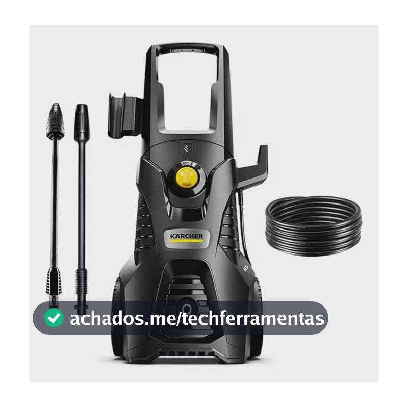 Lavadora de Alta Pressão Kärcher K5 2100 PSI 380L/h 1900W Motor Indução Com Jato Turbo Rotativo e Lança Leque