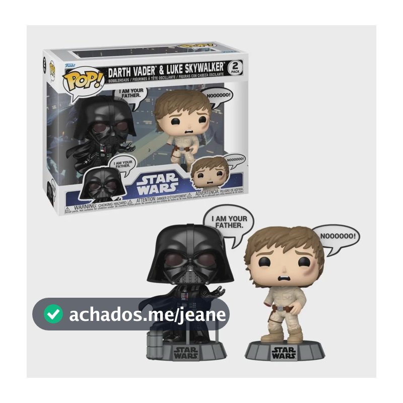 Boneco Funko Star Wars: Sayings - Darth Vader E Luke