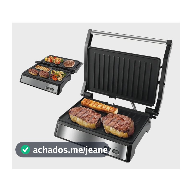 Sanduicheira Grill Elétrica Press Misteira Abertura 180 Inox Cor Preto