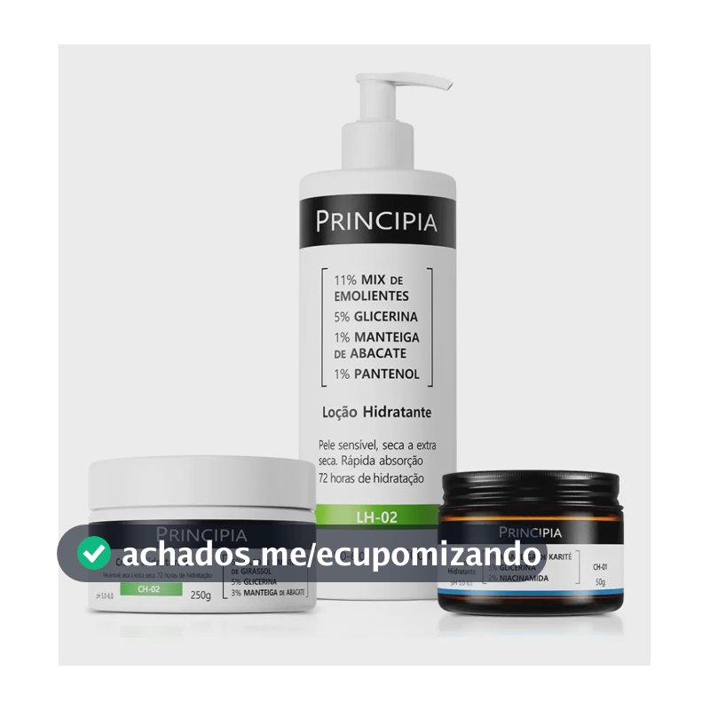 Principia Tripla Hidratação Ch-02 250g + Lh-02 500ml + Ch-01