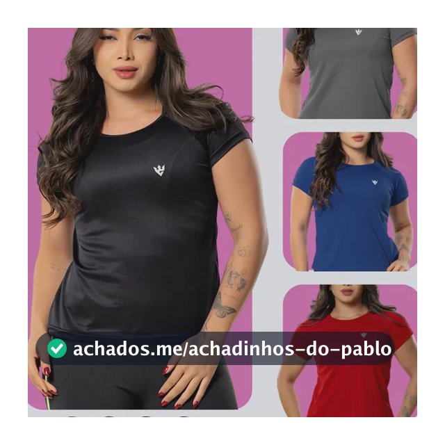 Kit 4 Blusas Fitness Dry Fit Camiseta Academia Feminina