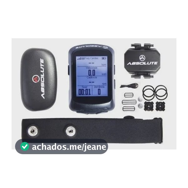 Ciclocomputador GPS Absolute Wild com Cinta Cardíaca e Sensor Cadência Bluetooth