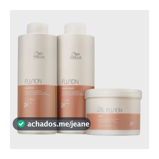 Wella Fusion Shampoo + Condicionador 1l + Máscara 500ml