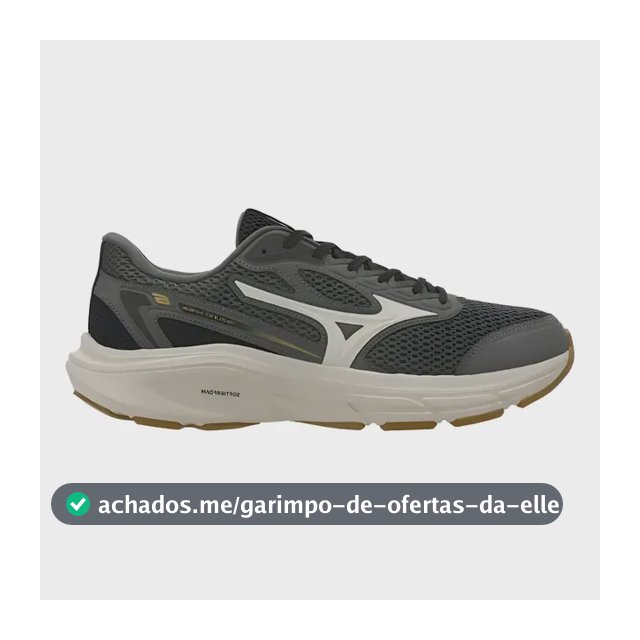 Tênis Mizuno Wave Hawk 6 Masculino Corrida Original Chumbo 40 Br