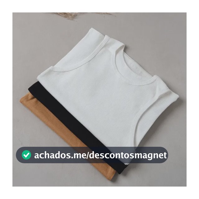 Kit 3 Regatas Femininas Caneladas Algodão Premium