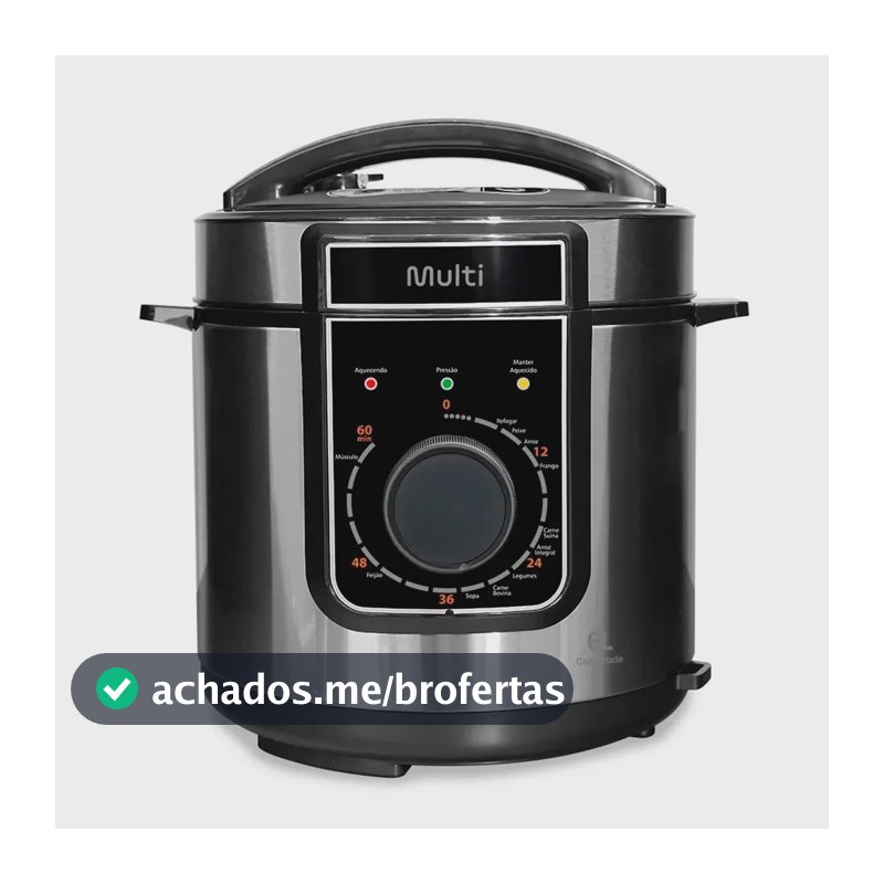 Panela de Pressão Elétrica Mecânica 11 Funções 6L 1000W GO50 - Multilaser
