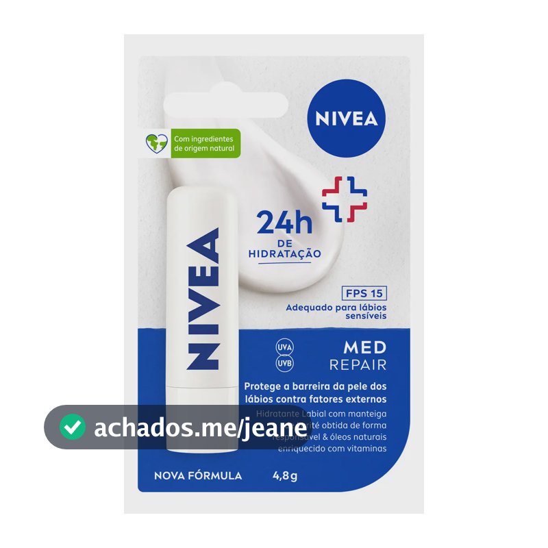 Hidratante Labial Nivea Med Repair FPS15 4,8g