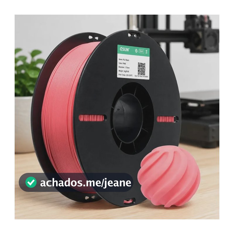 Filamento Pla Basic Esun Rosa Para Impressora 3d 1 Kg - Pink