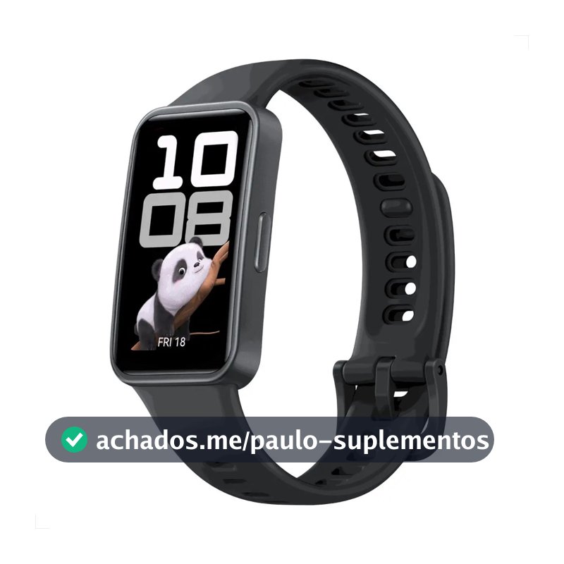 Smartwatch HUAWEI Band 10 Caixa de Polímeros Duráveis Análise do Sono em Nível Profissional Assistente de Bem-estar Emocional Relógio Smartwatch Compatível com Android e iOS Preto