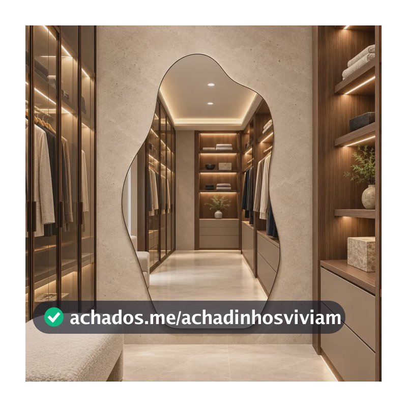 Espelho Rocco Corpo Inteiro Organico 90x40 Pinterest Grande Orgânico - Suporte