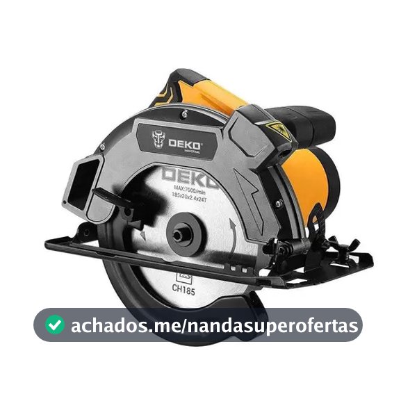 Serra Circular Deko 1600W 185mm Laser Cortes Precisos Madeira