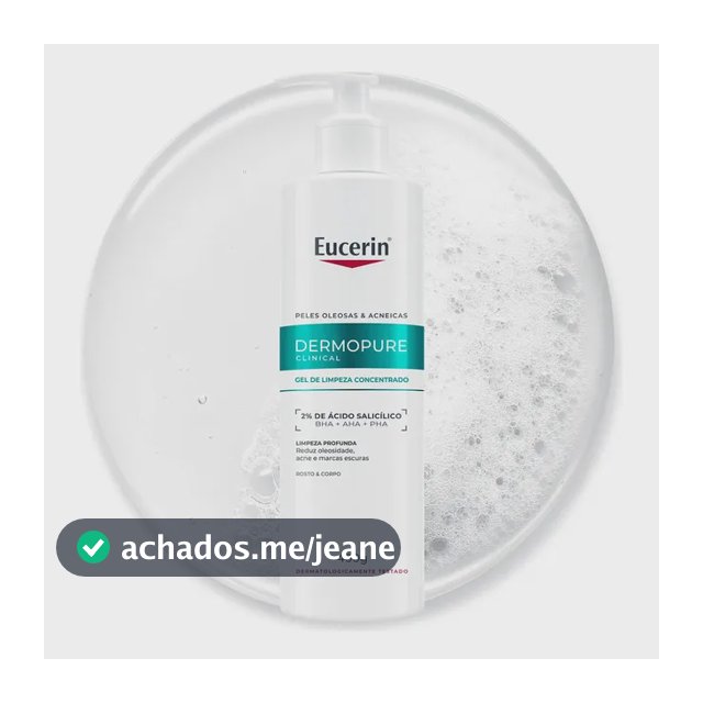 EUCERIN Dermopure Clinical Gel de Limpeza Concentrado 400ml, Reduz oleosidade, acne e marcas escuras