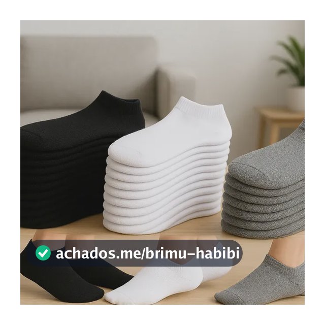 Kit 24 Pares Meia Soquete Cano Curto Unissex Atacado Cores