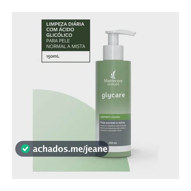 Sabonete Líquido Facial Glycare 150ml Mantecorp Skincare