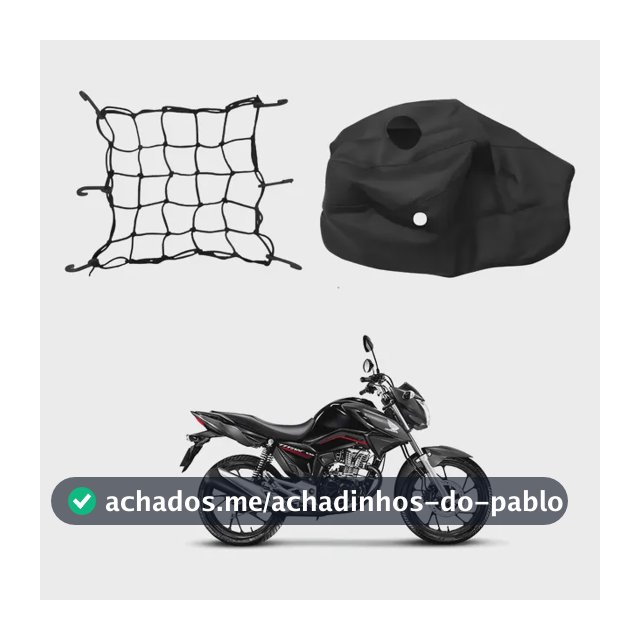 Capa Tanque Titan Fan 160 Ano 2014 Até 2024 + Rede 35 X 35cm