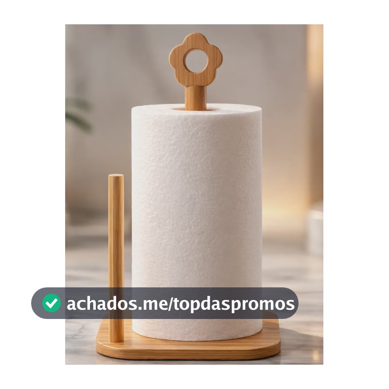 Porta Papel Toalha De Mesa Cozinha Bambu Natural Guardanapo Bambu