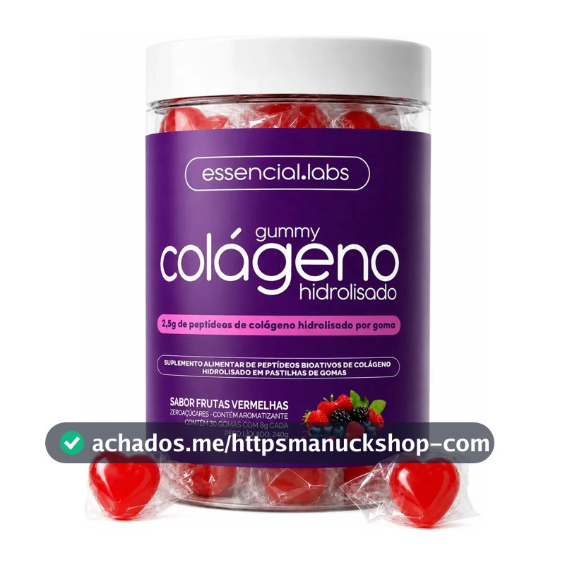 GUMMY de COLÁGENO VERISOL® com 2,5g de Peptídeos Bioativos por Gummy e Tecnologia Alemã - 30 Doses - Sabor Frutas Vermelhas
