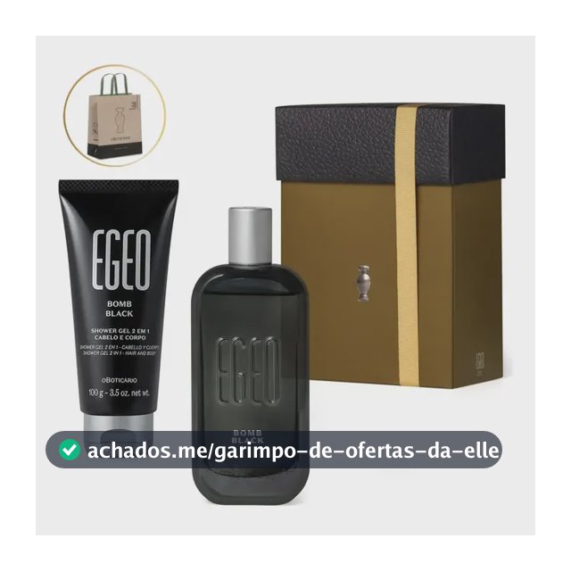 Egeo Bomb Black Kit Presente (2 Itens) O Boticário 90ml