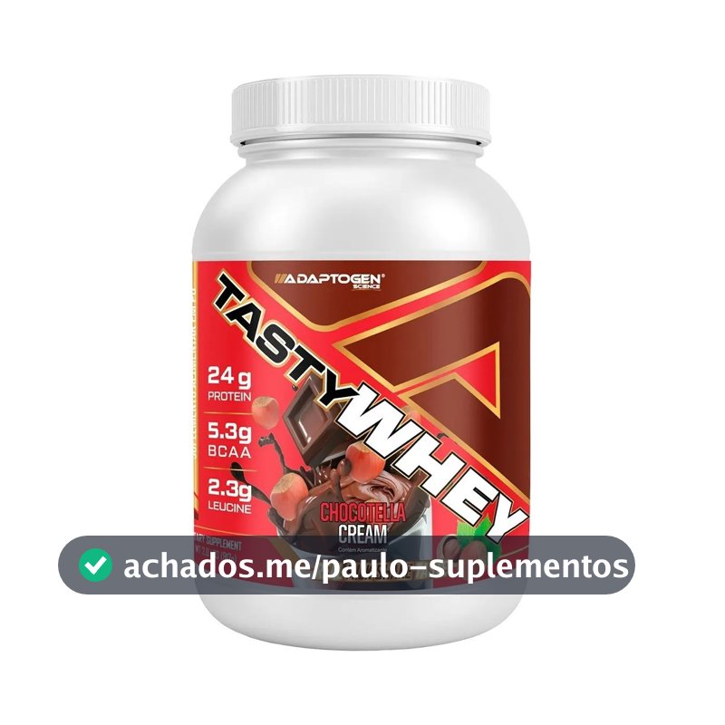 Suplemento Tasty Whey 3w Gourmet Whey Protein Adaptogen Science Pote 900g Sabor Chocotella