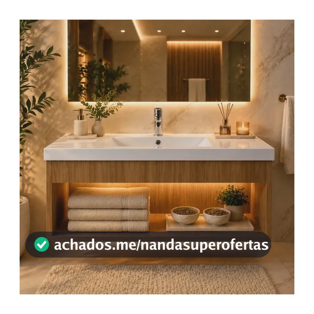 Gabinete Suspenso Banheiro Cuba Integrada Bmc 64cm Mel Branco
