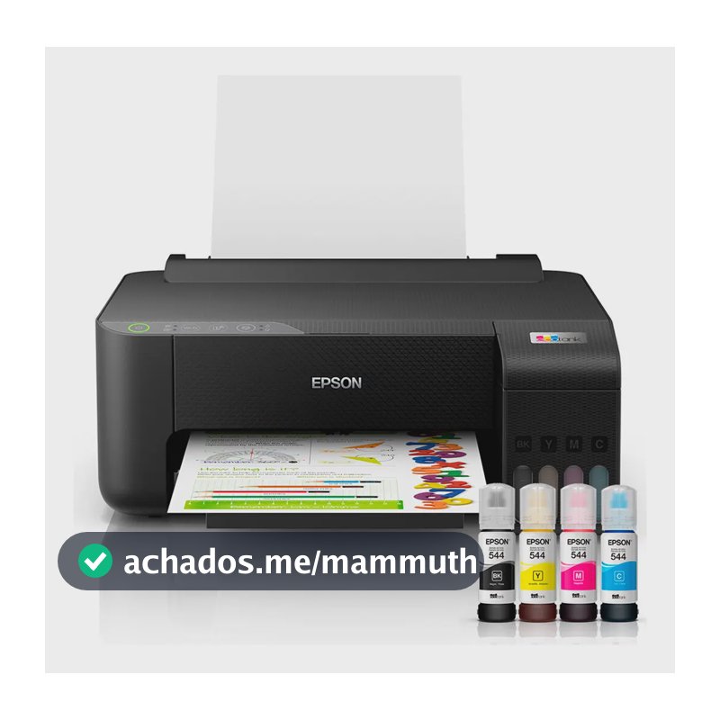 Impressora Epson Ecotank L1250 Jato De Tinta Colorida Wi-fi Preto 127/220v