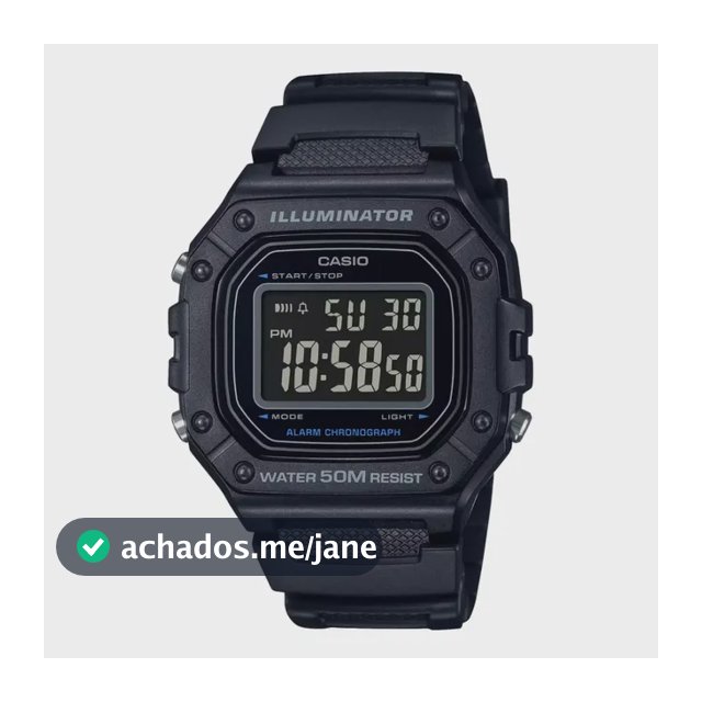 Relogio Casio Masculinoo Standar W-218h-1bvdf