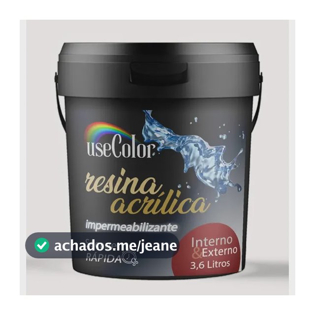 Resina Acrílica Incolor Brilhante Base Água 3,6 Usecolor Incolor Brilhante
