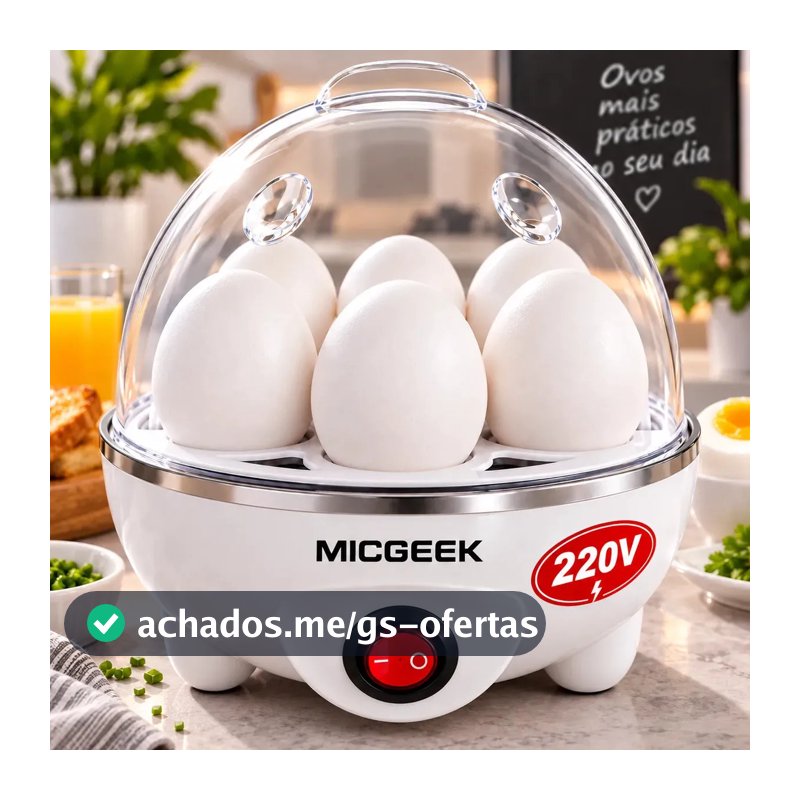 Cozedor De Ovos Automático Panela A Vapor Elétrica Legumes Elétrica Portátil Prático Rápido 7 Ovos Em 5min Micgeek