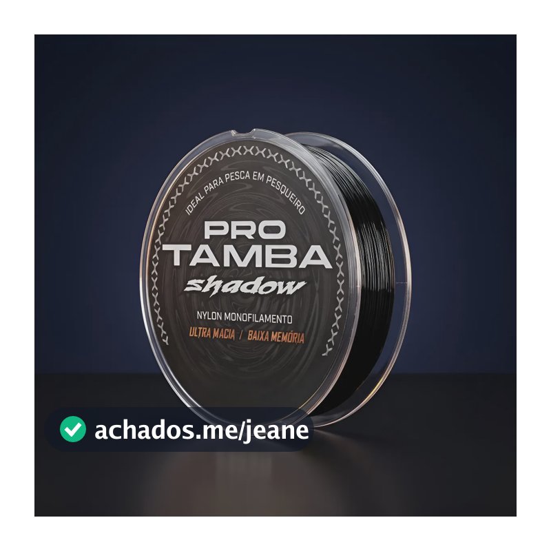Linha Pesca Monofilamento Pro Tamba Shadow 300m Lançamento Preta 0,40mm