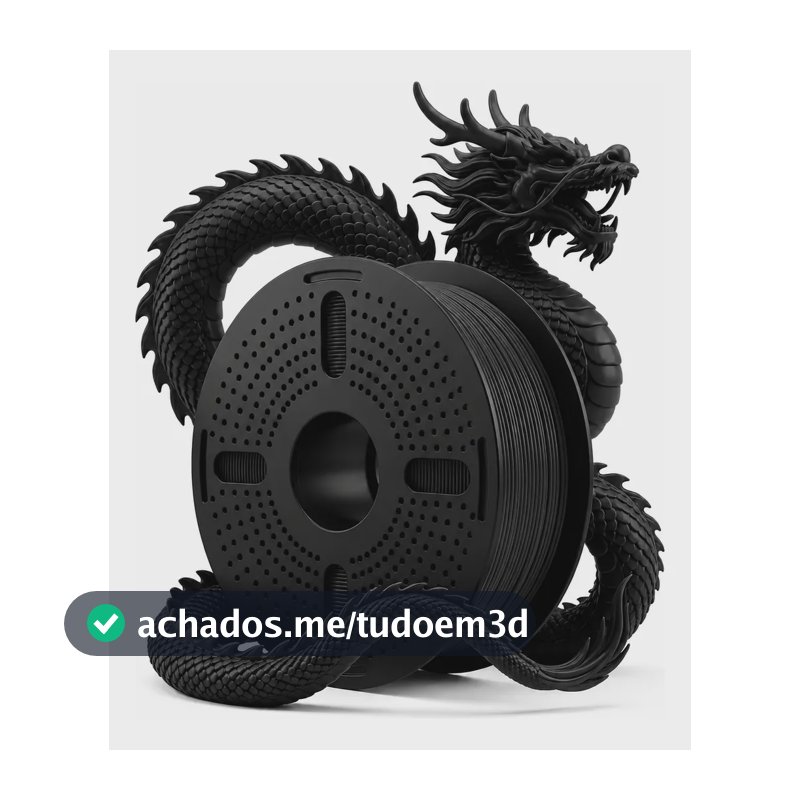 Filamentos Impressora 3d Print Pulse 1 Kg Pet G 1.75mm Cores Preto